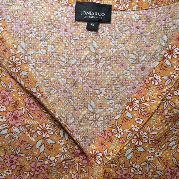 Jones New York floral print 1X - Picture 2 of 5